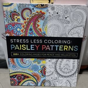 Adult Coloring Book Stress Less Paisley Patterns